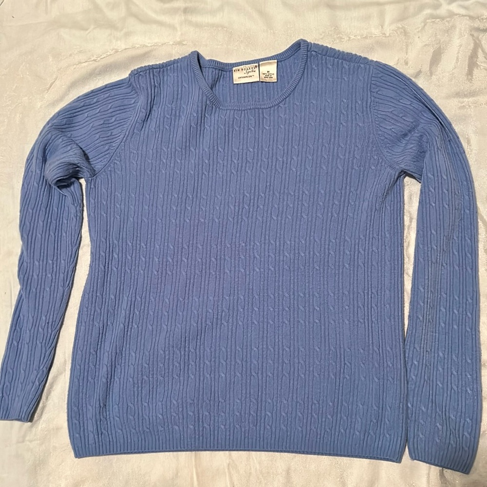 Blue cashmalon sweater size medium